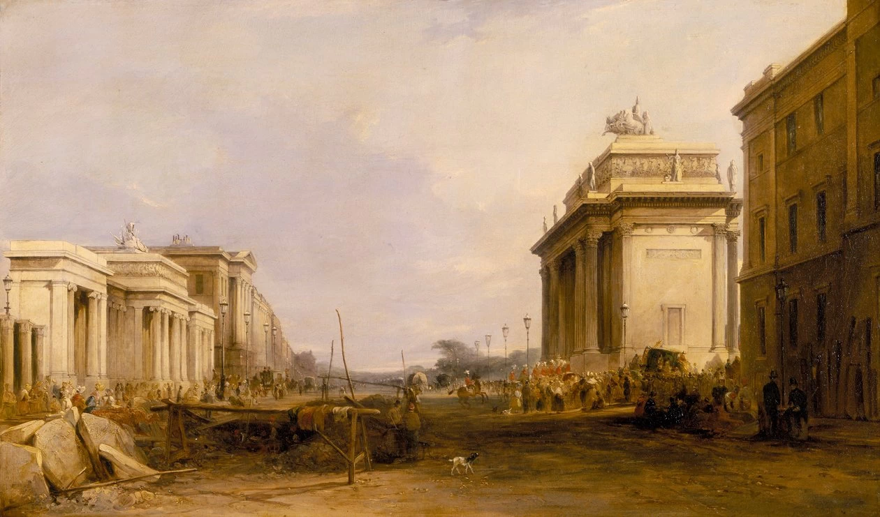 Hyde Park Corner e Constitution Arch, c1833